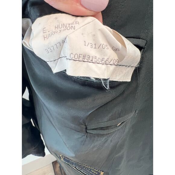 Holland & Sherry 2 Piece 3 Button Suit Dark Sage Green Pleated Pants 44 / 37 JL - Picture 11 of 16